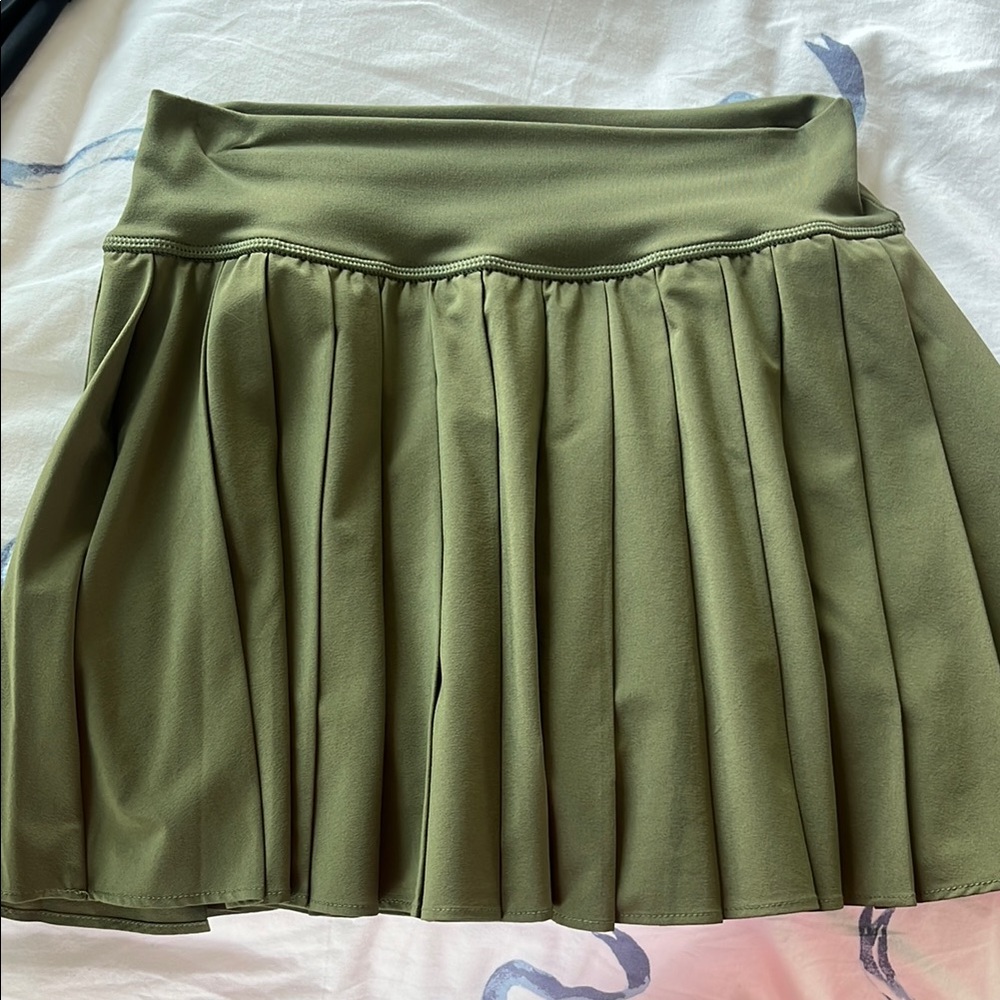 Aerie Olive Green Pleated Women's Skirt